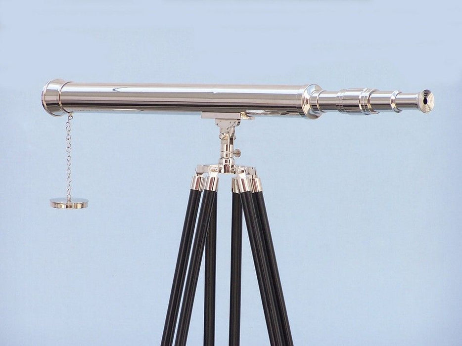Hampton Nautical 60-inch Floor Standing Chrome Harbor Master Telescope