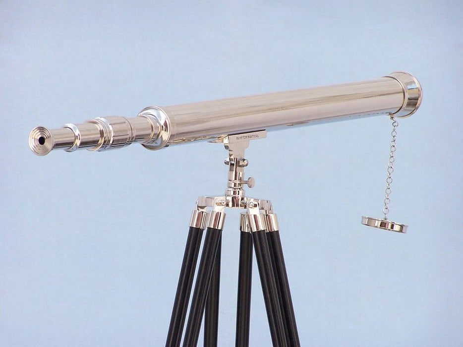 Hampton Nautical 60-inch Floor Standing Chrome Harbor Master Telescope