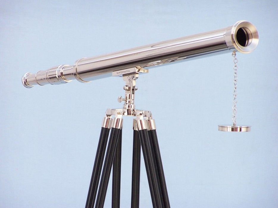 Hampton Nautical 60-inch Floor Standing Chrome Harbor Master Telescope