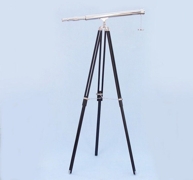 Hampton Nautical 60-inch Floor Standing Chrome Harbor Master Telescope
