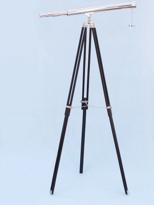 Hampton Nautical 60-inch Floor Standing Chrome Harbor Master Telescope