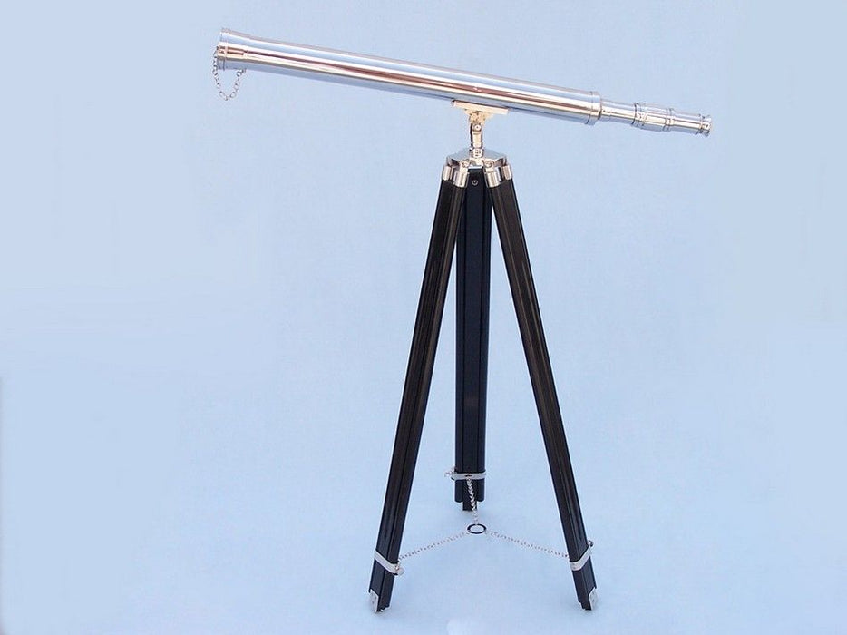 Hampton Nautical 60-inch Floor Standing Chrome Harbor Master Telescope