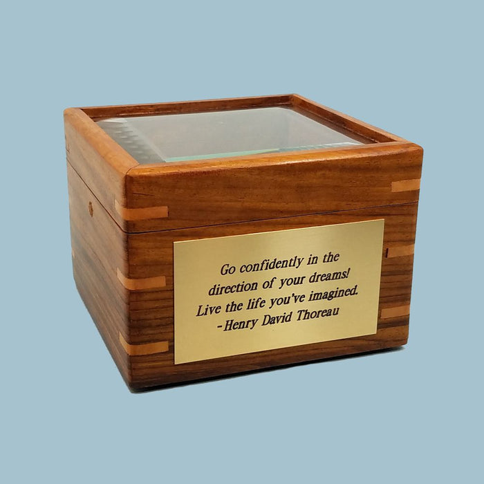 Stanley London Engravable Small Boxed Compass With Beveled Glass Lid
