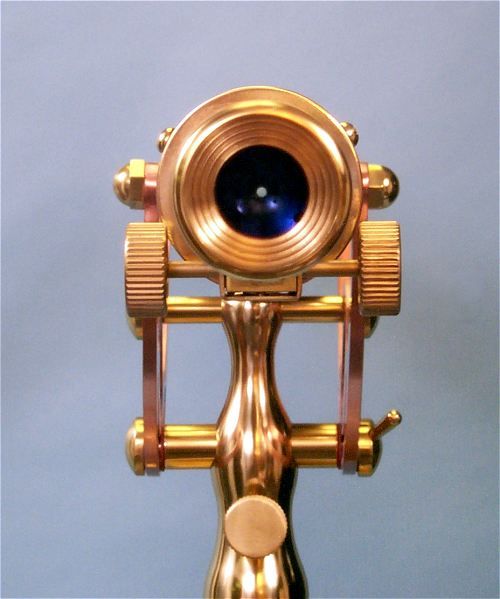 Stanley London 60mm Engravable Brass Harbormaster Telescope w/ Mahogany Tripod